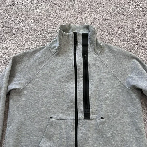 Nike Tech Fleece Track Jacket Moto‎ Cape Womens Medium Gray Full Zip - Picture 6 of 16